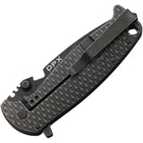 DPx Gear HEST F Framelock SW - M390 Stonewashed Blade, Black Titanium Handle, Bottle Opener, Glass Breaker, Pocket Clip by DPx Gear