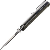 DPx Gear HEST Sleip Classic Framelock - Sleipner Tool Steel Blade With Glass Breaker And Green Canvas Micarta Handle by DPx Gear