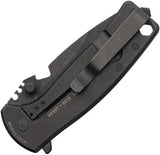 DPx Gear HEST Urban Framelock Black Red - M390 Drop Point Blade, Black Stonewash Titanium Handle, Bottle Opener by DPx Gear