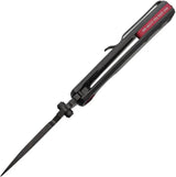DPx Gear HEST Urban Framelock Black Red - M390 Drop Point Blade, Black Stonewash Titanium Handle, Bottle Opener by DPx Gear
