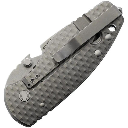 DPx Gear HEST Framelock Knife 3D Gray - Bohler M390 Blade With Glass Breaker, Bottle Opener, And Hex Drive by DPx Gear