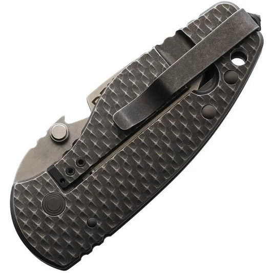 DPx Gear Hest Framelock 3D Gray Titanium - M390 Blade With Bottle Opener And Glass Breaker by DPx Gear