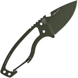 DPX Gear HEAT Hiker OD Green Ceramic Coated 1095HC Blade One Piece Construction Skeletonized Handle Lanyard Holes by DPX Gear