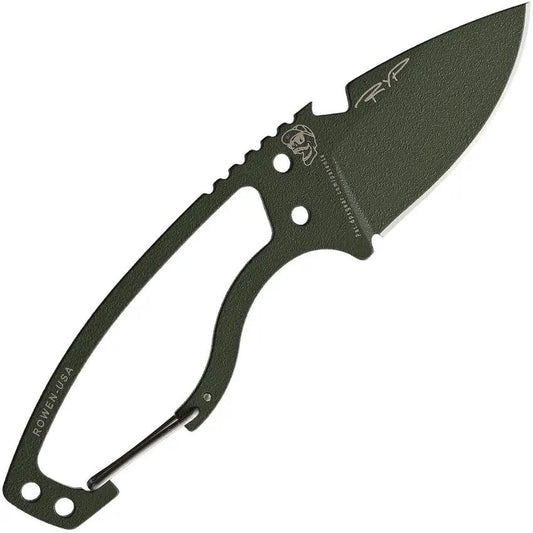 DPX Gear HEAT Hiker OD Green Ceramic Coated 1095HC Blade One Piece Construction Skeletonized Handle Lanyard Holes by DPX Gear