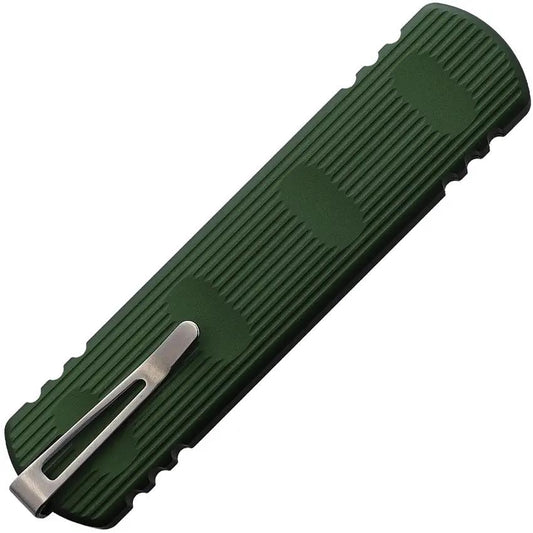 D Rocket Designs Zulu Auto OTF Knife Green Aluminum Handle M390 Wharncliffe Blade - Automatic Opening by D Rocket Designs