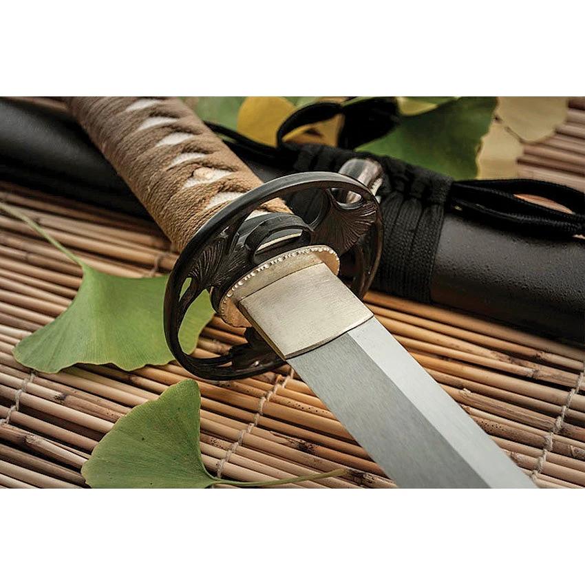 Dragon King Autumn Leaf Katana 29.25 In 5160 Tempered Blade White Ray Skin Handle For Collectors by Dragon King