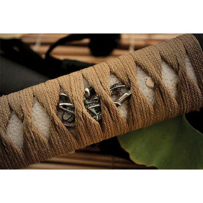 Dragon King Autumn Leaf Katana 29.25 In 5160 Tempered Blade White Ray Skin Handle For Collectors by Dragon King