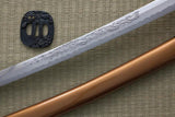 Dragon King Kinryu Katana SD35430 Folded Steel Blade 27.75 Inch Gold Saya Silk Wrapped Handle Boxed For Collectors by Dragon King