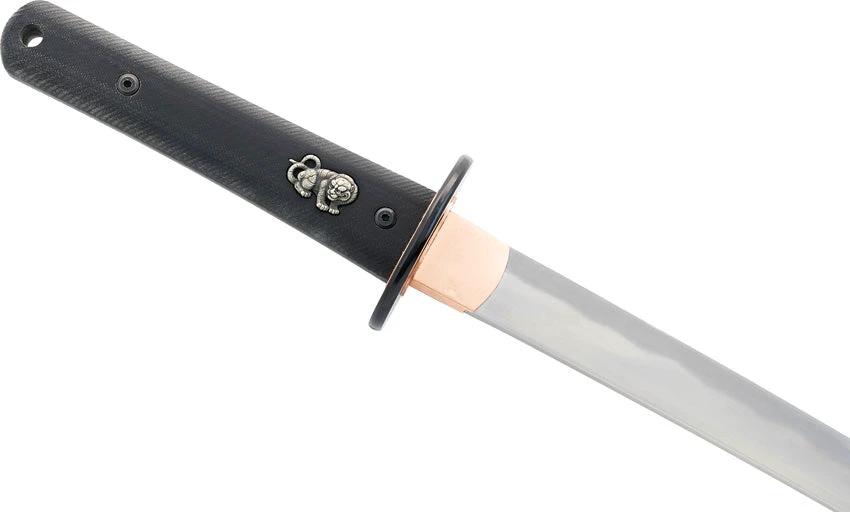 Dragon King Wakizashi 27 Inch Overall 19.5 Inch Blade Real Hamon Copper Habaki G10 Handle For Collectors by Dragon King