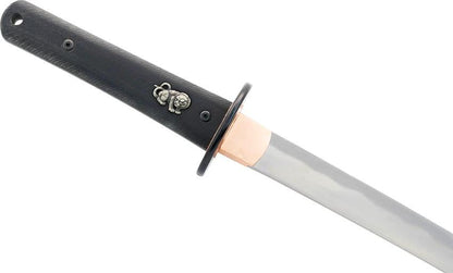 Dragon King Wakizashi 27 Inch Overall 19.5 Inch Blade Real Hamon Copper Habaki G10 Handle For Collectors by Dragon King
