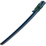 Dragon King Taikyu Katana 27.5In Blade T10 9260 Folded Steel Teal Cord Handle Black Wood Scabbard Ideal For Collectors by Dragon King