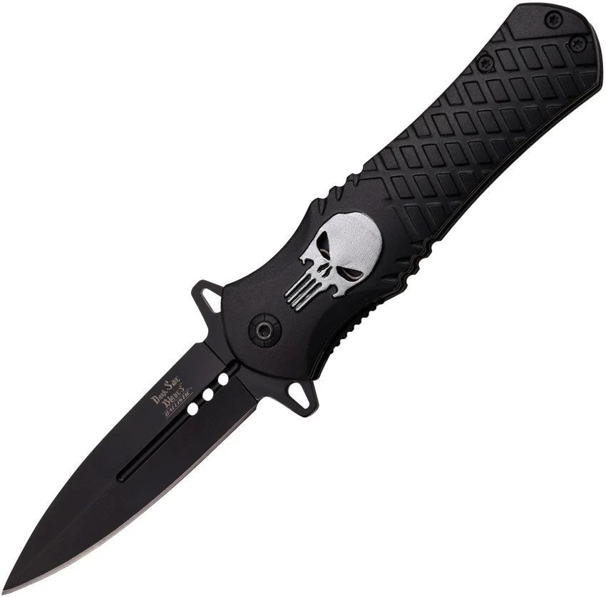 Dark Side Silver Skull Linerlock DS-A014BK by Dark Side