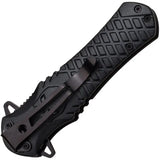 Dark Side Silver Skull Linerlock DS-A014BK - Black Finish Blade With Silver Skull Artwork And Extended Tang by Dark Side