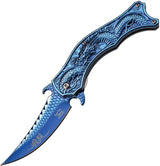 Dark Side Dragon Linerlock A/O Blue DS-A019BL by Dark Side