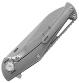 Dreamtech Framelock Ti Zirconium D3386Z - Titanium Frame Lock Knife With Bead Blast M390 Blade And Zirconium Inlay by Dreamtech