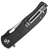 Dreamtech Linerlock Micarta Black D3898MB - D2 Tool Steel Drop Point Blade With Extended Tang And Thumb Pull by Dreamtech