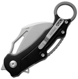 Dreamtech Button Lock Karambit Black D4221AB - Satin Finish 14C28N Sandvik Blade, G10 Handle by Dreamtech