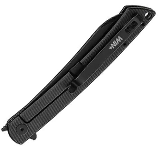 Dreamtech Large Framelock Knife - D2 Tool Steel Sheepsfoot Blade, Black Stonewash Titanium Handle, Extended Tang by Dreamtech