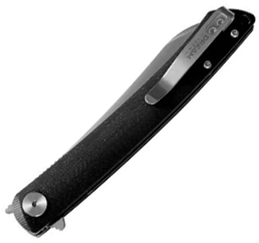 Dreamtech Small Framelock Black D4224SB Compact EDC Knife With Satin D2 Tool Steel Blade by Dreamtech
