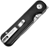 Dreamtech Button Lock Knife - Black Aluminum Handle With D2 Tool Steel Drop Point Blade, 4 Inch Closed by Dreamtech