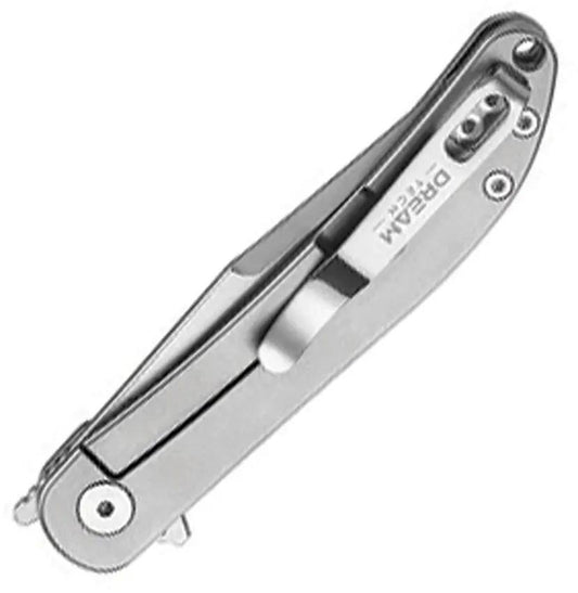 Dreamtech Framelock Gray Ti D4366G - Satin VG-10 Clip Point Blade With Titanium Handle by Dreamtech