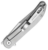 Dreamtech Framelock Gray Ti D4366G - Satin VG-10 Clip Point Blade With Titanium Handle by Dreamtech