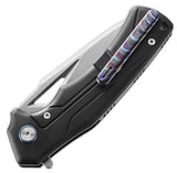Dreamtech Framelock Ti Zirconium D9042TB Knife - Bohler M390 Drop Point Blade With Zirconium Inlay by Dreamtech