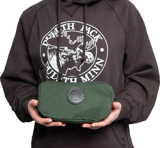 Duluth Pack Grab-N-Go Pack Waxed Canvas OD Green - 3L Capacity With YKK Zippers And Leather Pull by Duluth Pack
