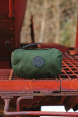 Duluth Pack Grab-N-Go Pack Waxed Canvas OD Green - 3L Capacity With YKK Zippers And Leather Pull by Duluth Pack