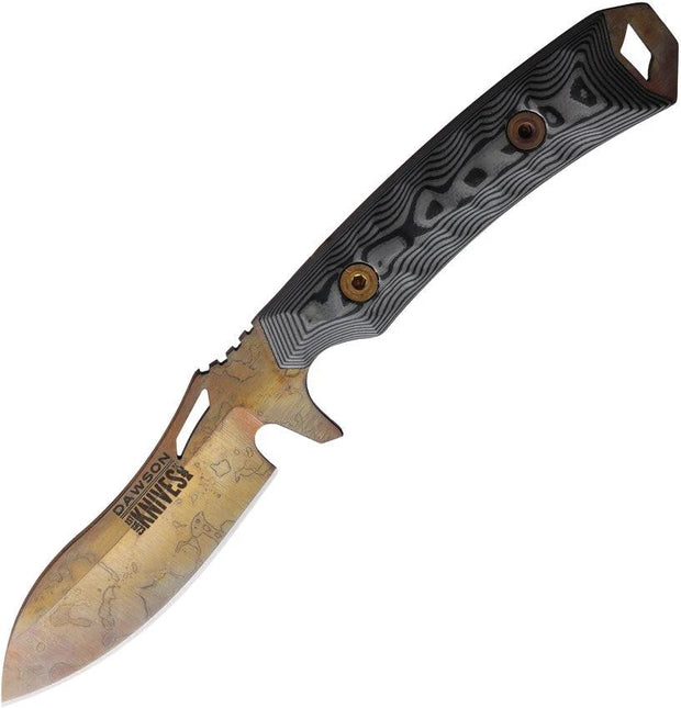Dawson Knives Harvester Fixed Blade Gray/Blk 791163715831 by Dawson Knives