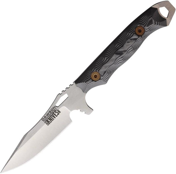 Dawson Knives Smuggler Fixed Blade Blk/Gry 791163715923 by Dawson Knives