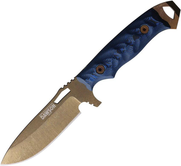 Dawson Knives Nomad Fixed Blade Blk/blue 791163716333 by Dawson Knives