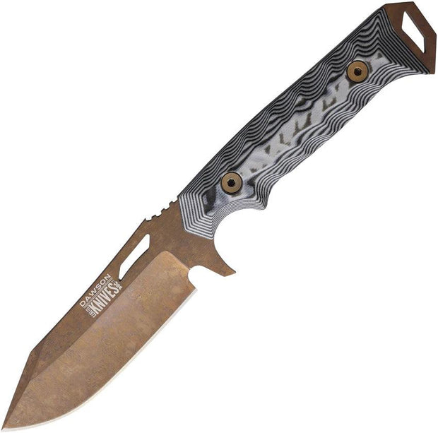 Dawson Knives Shepherd Fixed Blade Blk/Wht 791163716371 by Dawson Knives