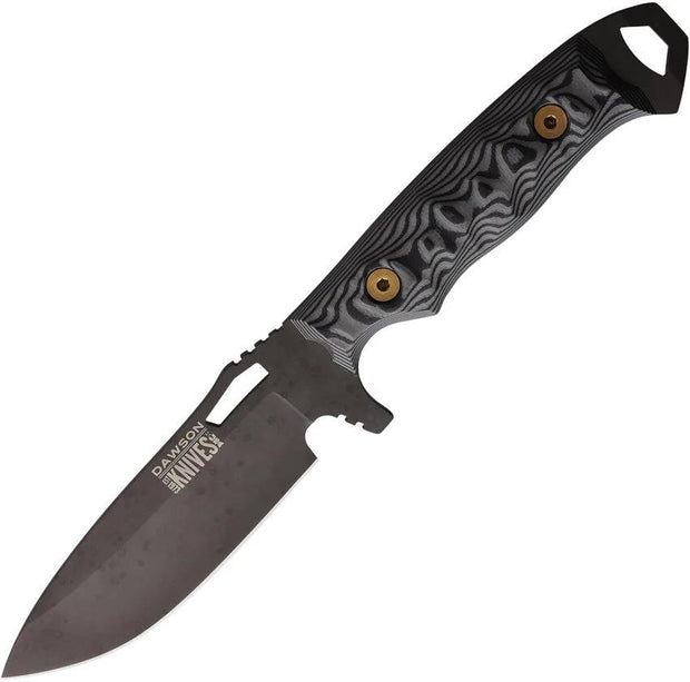 Dawson Knives Nomad Fixed Blade Gray/Black 791163716517 by Dawson Knives