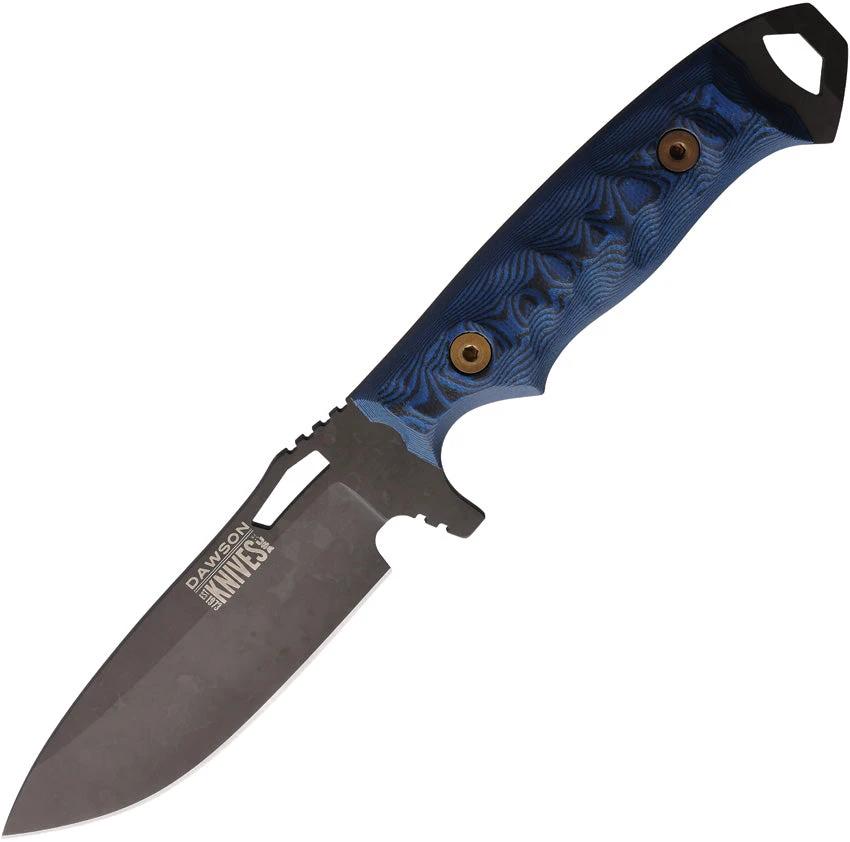 Dawson Knives Nomad Fixed Blade Blue/Black 791163716524 by Dawson Knives