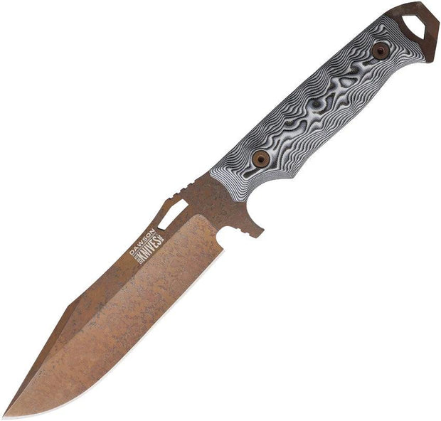 Dawson Knives Marauder Fixed Blade Wht/Blk 791163716548 by Dawson Knives