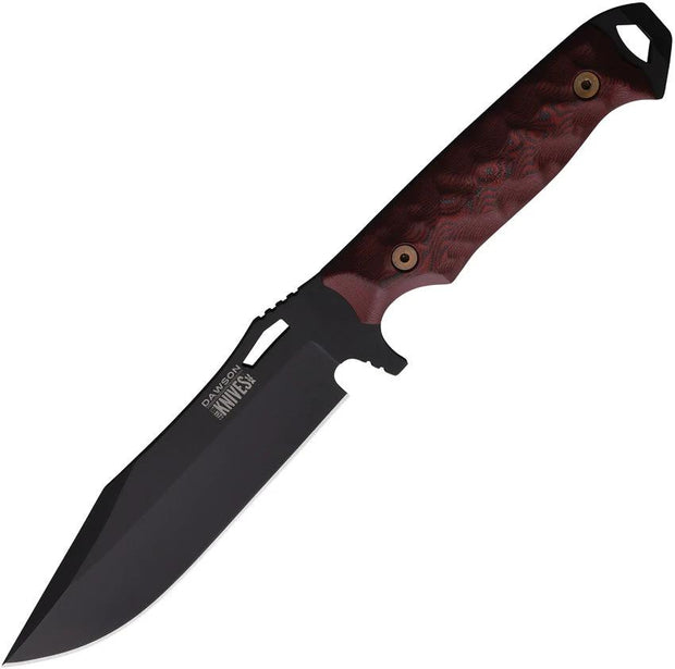 Dawson Knives Marauder Fixed Blade Red/Blk 791163716586 by Dawson Knives