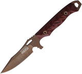 Dawson Knives Smuggler Fixed Blade Blk/Red 791163716753 by Dawson Knives