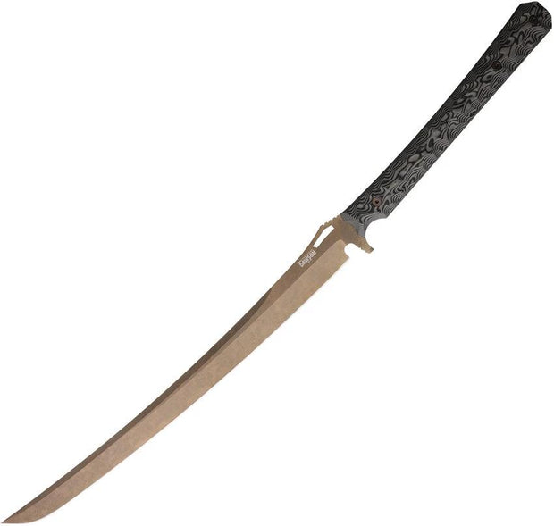 Dawson Knives Many Waters Sword Black 16" GRAY BLACK G10 by Dawson Knives