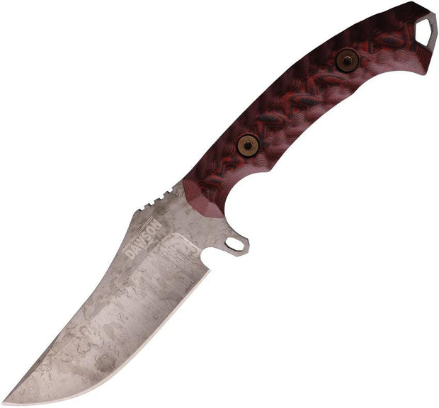 Dawson Knives Woodsman Fixed Blade Blk/Red 765464441072 by Dawson Knives