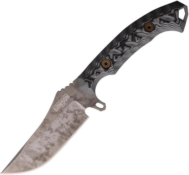 Dawson Knives Woodsman Fixed Blade Blk/Gry 765546441126 by Dawson Knives