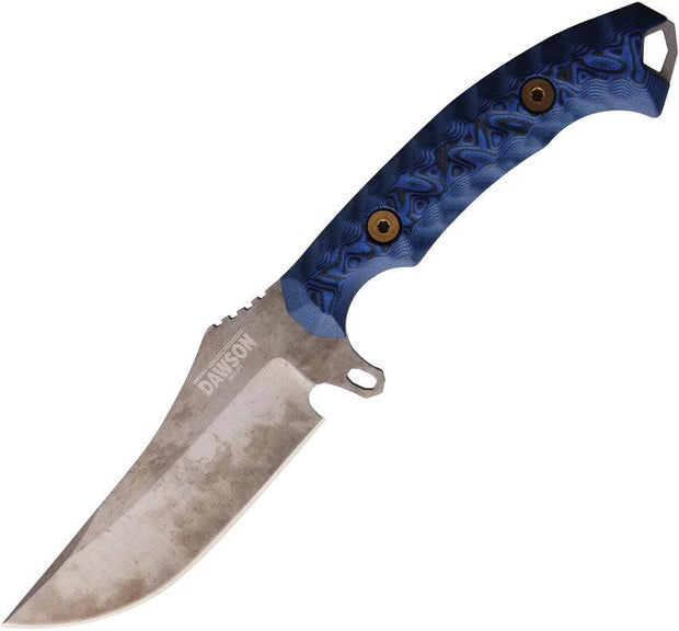 Dawson Knives Woodsman Fixed Blade Blk/Blue 76546444113 by Dawson Knives