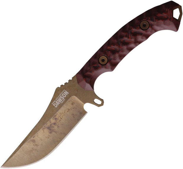 Dawson Knives Woodsman Fixed Blade Blk/Red 765464441140 by Dawson Knives