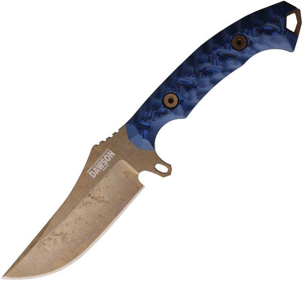 Dawson Knives Woodsman Fixed Blade Blk/Blue 765454441171 by Dawson Knives