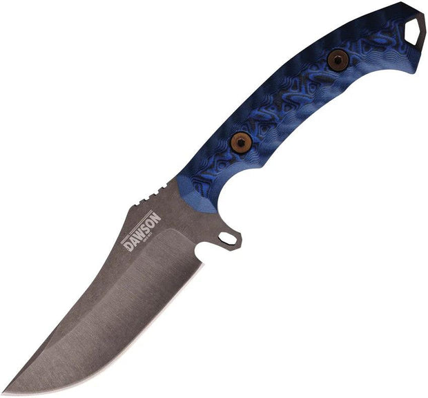 Dawson Knives Woodsman Fixed Blade Blk/Blue 765464441218 by Dawson Knives