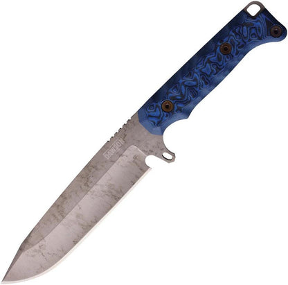 Dawson Knives Valor Fixed Blade Black/Blue 765454441553 by Dawson Knives