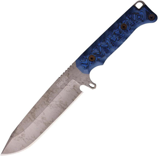 Dawson Knives Valor Fixed Blade Black/Blue 765454441553 by Dawson Knives