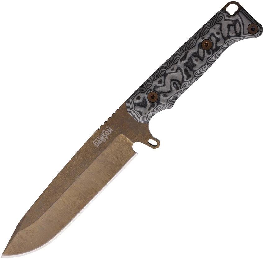 Dawson Knives Valor Fixed Blade Black/Gray 765454441607 by Dawson Knives