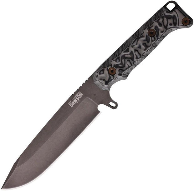 Dawson Knives Valor Fixed Blade Black/Gray 765454441645 by Dawson Knives