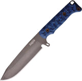 Dawson Knives Valor Fixed Blade Black/Blue 765454441652 by Dawson Knives